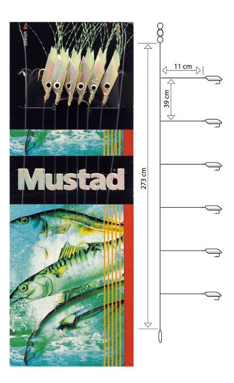 Mustad Piscator X-white Rig T91 - Rigs for sea fishing