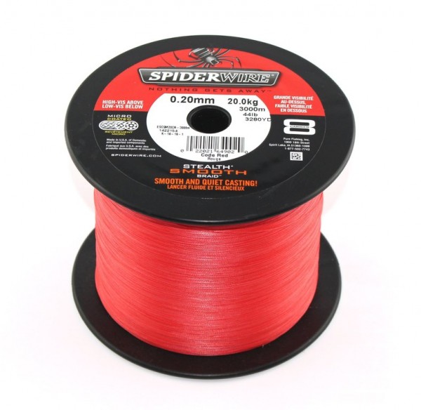 Spiderwire Smooth 8 Braid Red Fishing Line-0.30 mm-300 m – ontopangling